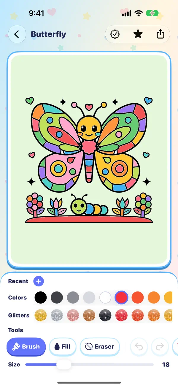 Screenshot of Doodle-Brush on iPhone, 3 of 3