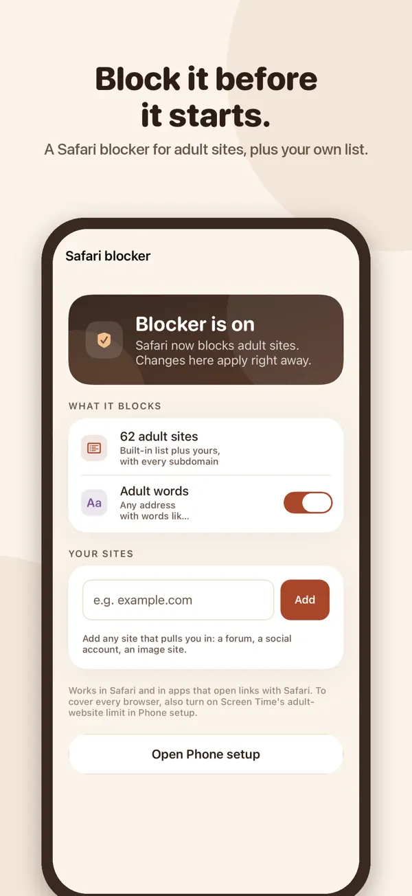 Screenshot of Monk Mode on iPhone, 3 of 3