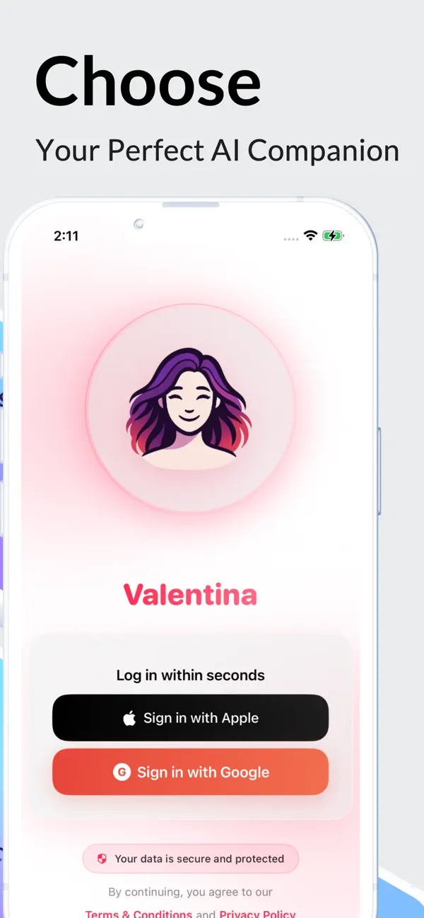 Screenshot of Valentina on iPhone, 3 of 3